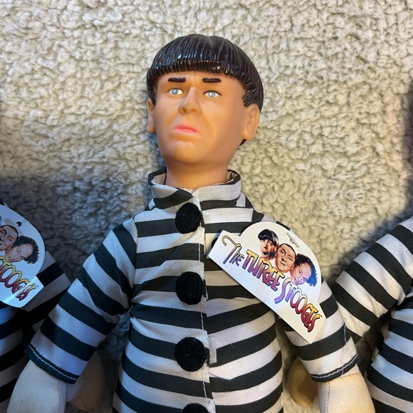 THE THREE STOOGES LARRY DOLL IN PRISON  ONE-STOP TOYS (W/TAG).  1990's - Picture 6 of 8